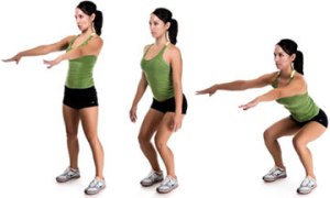 Squat Exercise fitness zone